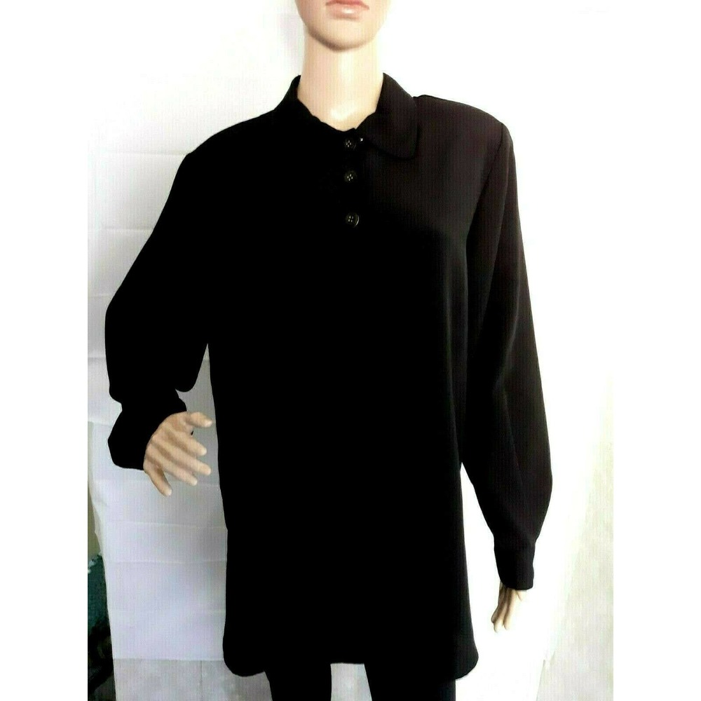 Christie and Jill vintage Black L Blouse NWT